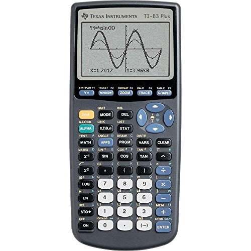 Texas Instruments TI-83 Plus Graphing Calculator Black with Covers SAT ACT