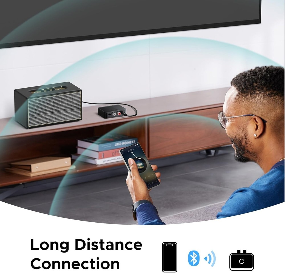Bluetooth 6.0 Receiver with LDAC Decoding - Connect Two Devices Simultaneously