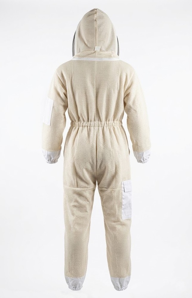 BEEKEEPING SUIT , Unisex 3 Layers Ventilated White - MEDIUM SIZE
