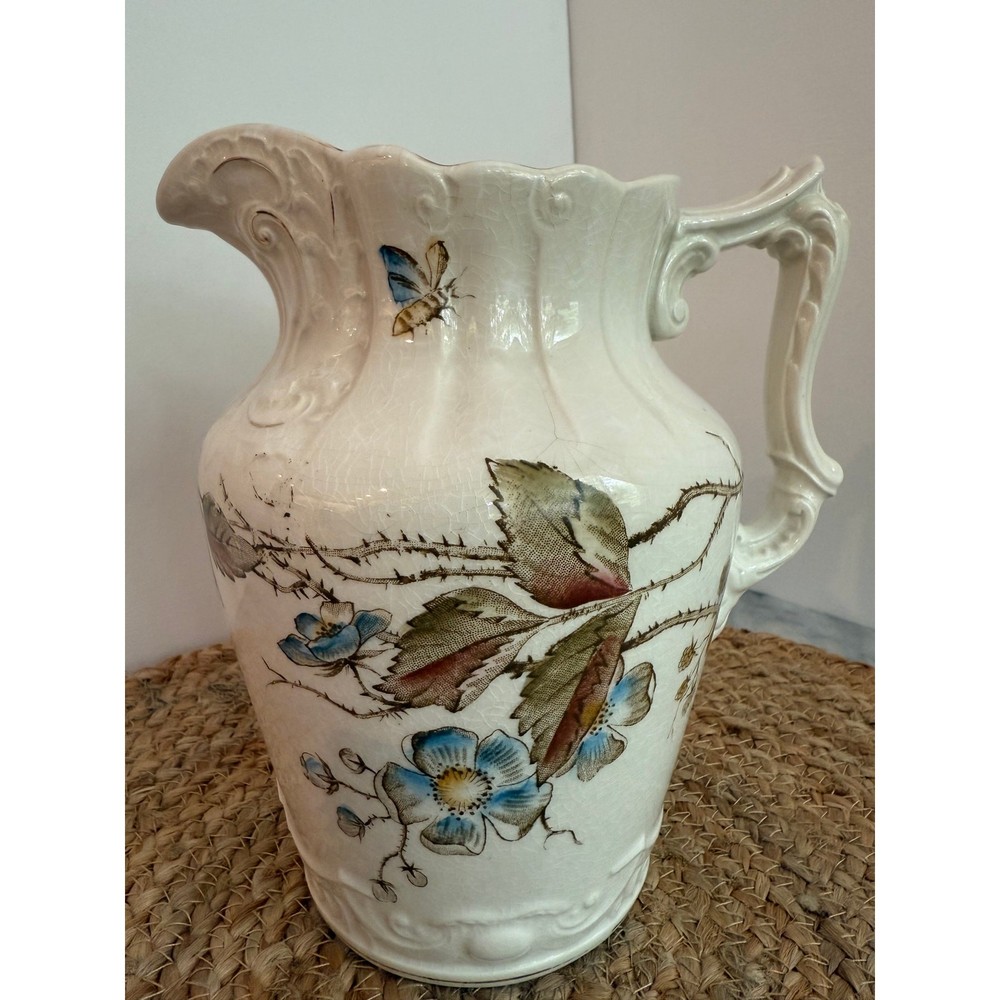 Vintage Edwin Bennett Pottery ironstone pitcher/jug