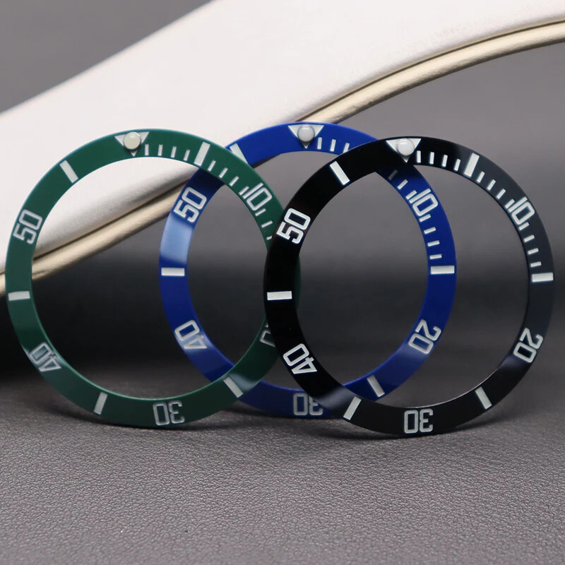 38MMX30.7MM C3Luminous Ceramic Bezel Insert For Seiko Water ghost shell