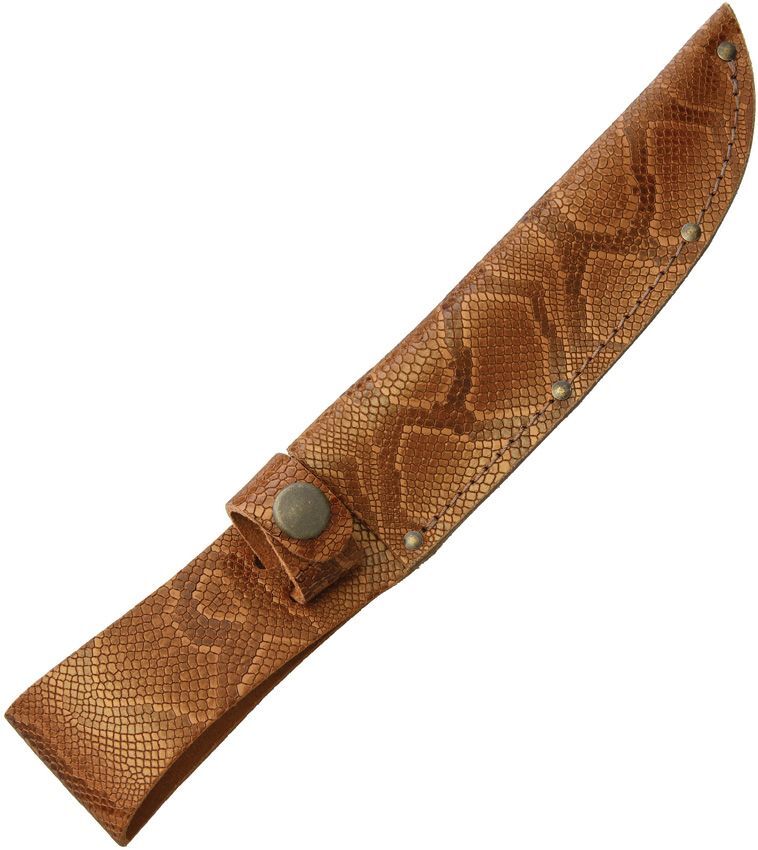 Fixed Blade Knife Sheath Fits up to 6in Long Blade Tan Brown Python Print