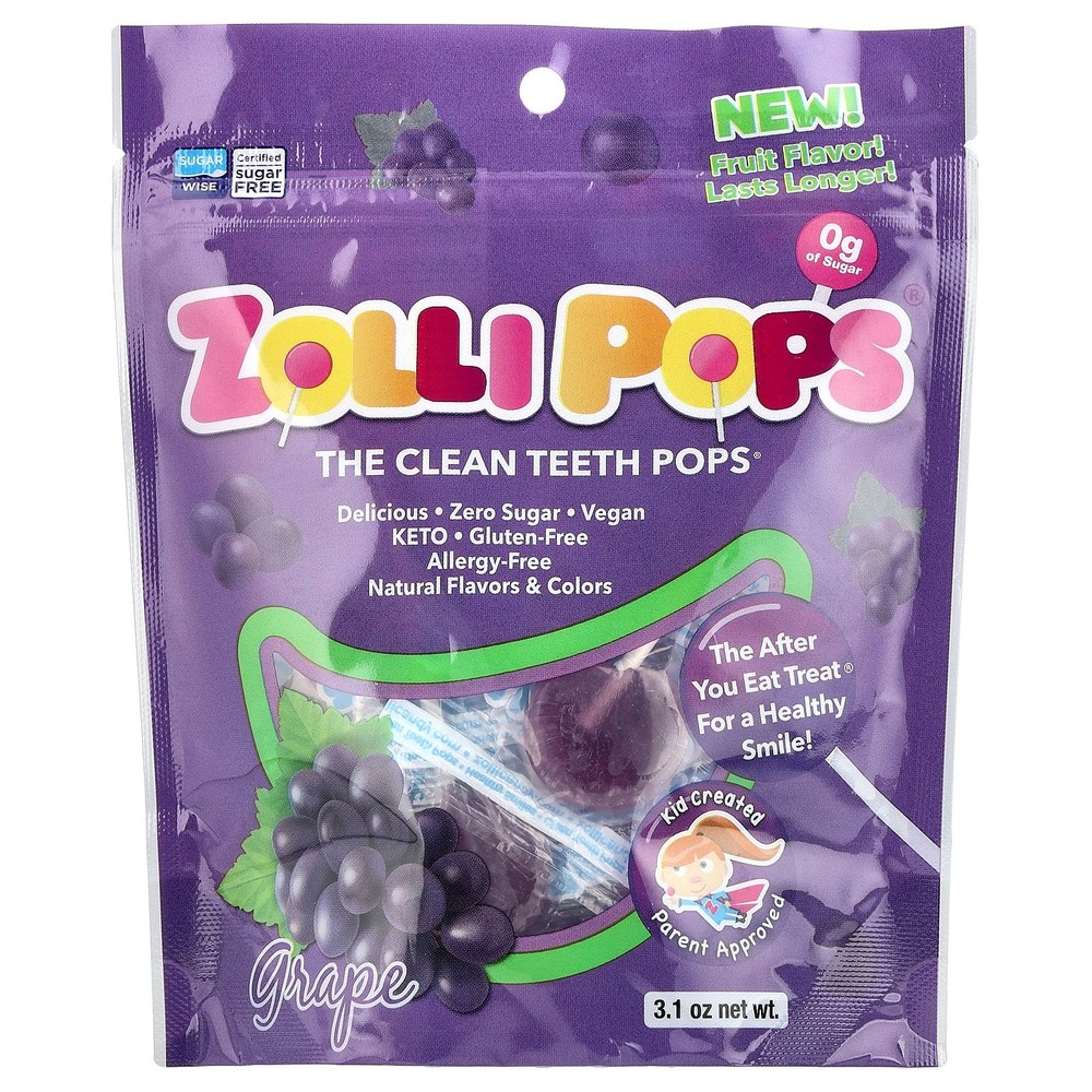 The Clean Teeth Pops®, Grape, 3.1 oz