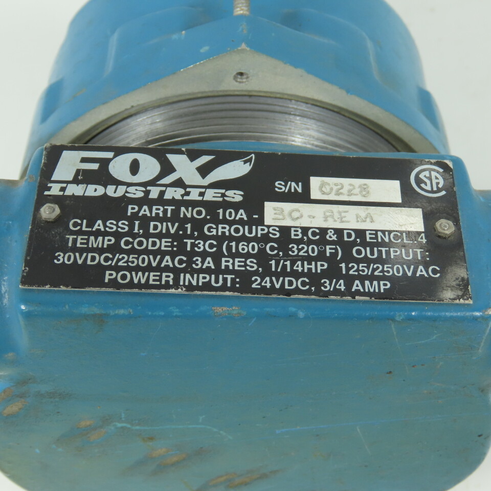 Fox 30-AEM Temperature Transmitter 24V DC Input 10" Rod