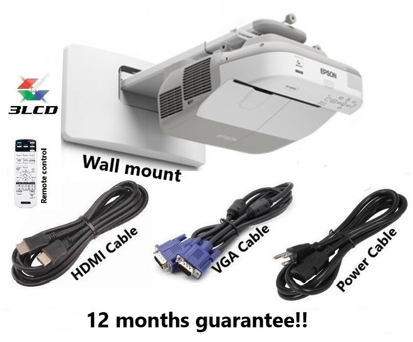 Epson Powerlite 475w Ultra-Short Throw Projector with Wall mount