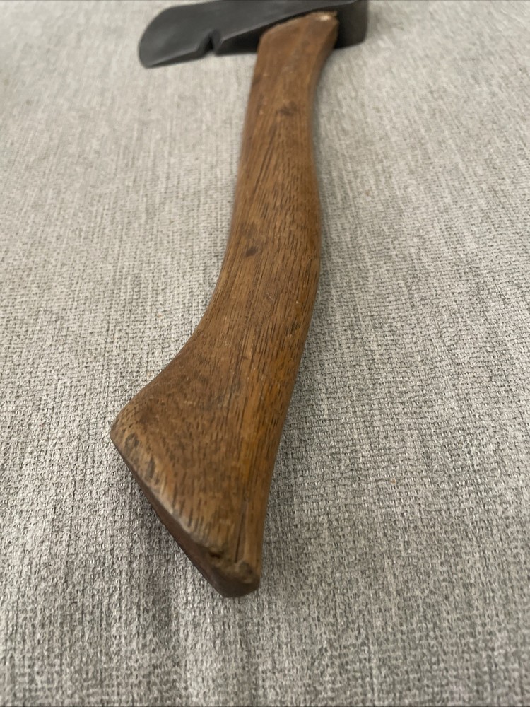 Vintage Dunlap Tools Logo Single Bit Hand Axe Nice With Leather Sheath