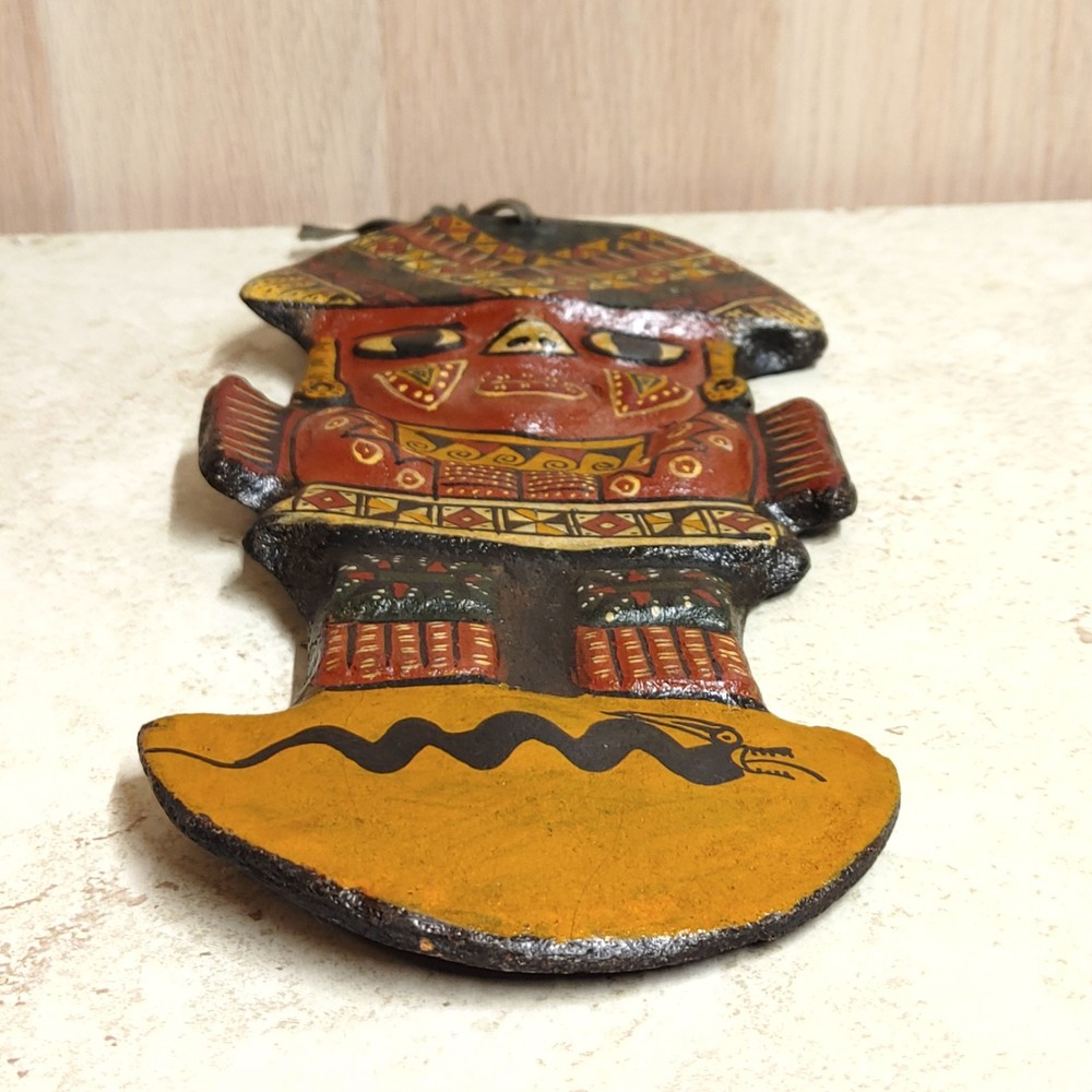 Peruvian Tumi Healing God Wall Decor Hand Painted 11" Flaws