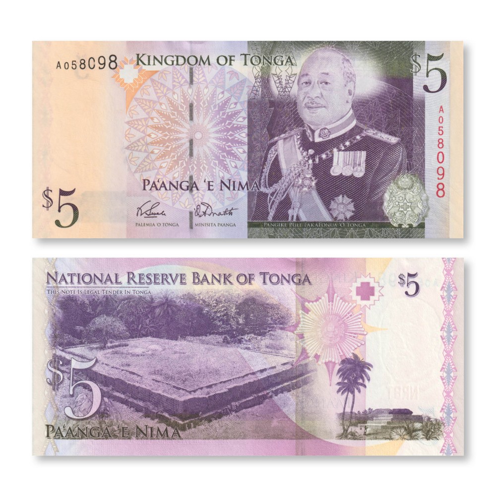 Tonga 5 Pa'anga, 2009, B214a, P39, UNC
