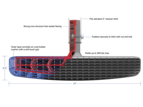 WeatherTech BumpStepXL - 2" Receiver Bumper Protector/ Step for Trucks and SUVs