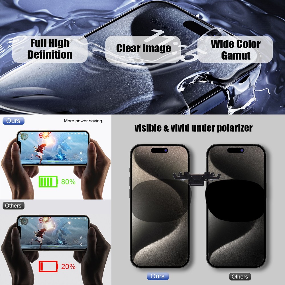 For iPhone 15 OLED Premium Display Touch Screen Replacement Digitizer Assembly