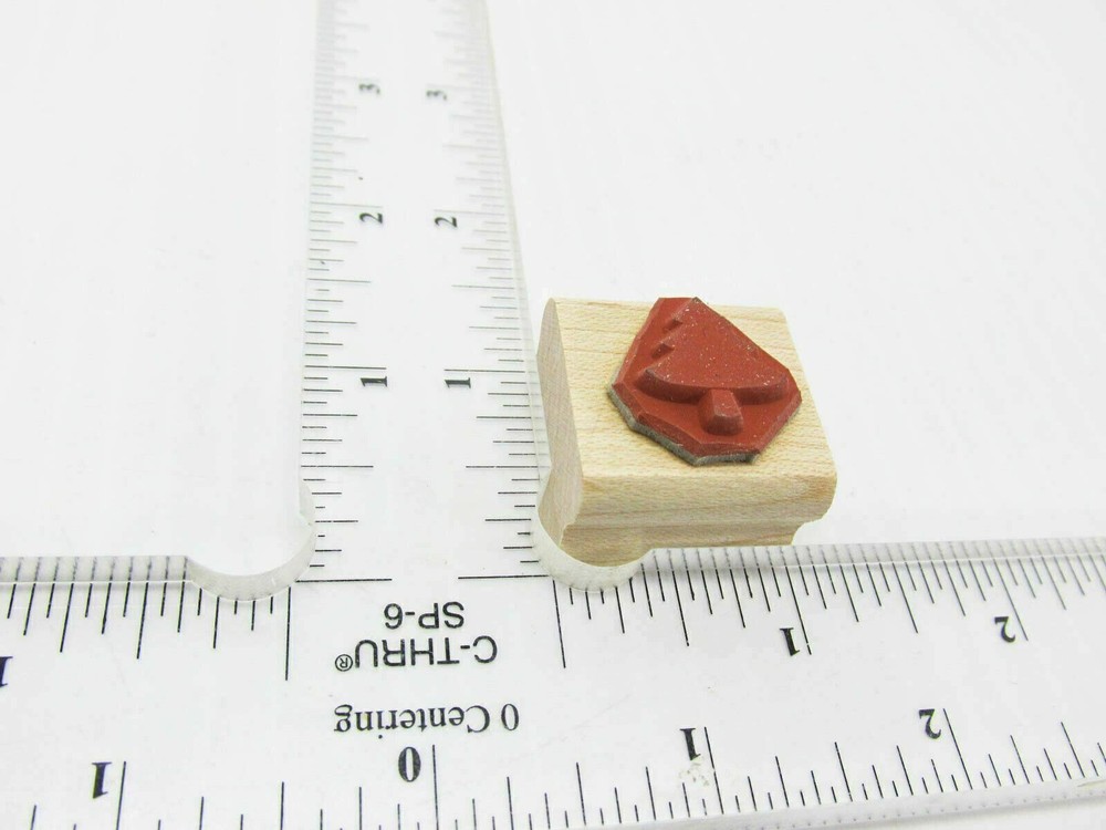 Small Evergreen Tree Rubber Stamp - Stamp Set D97