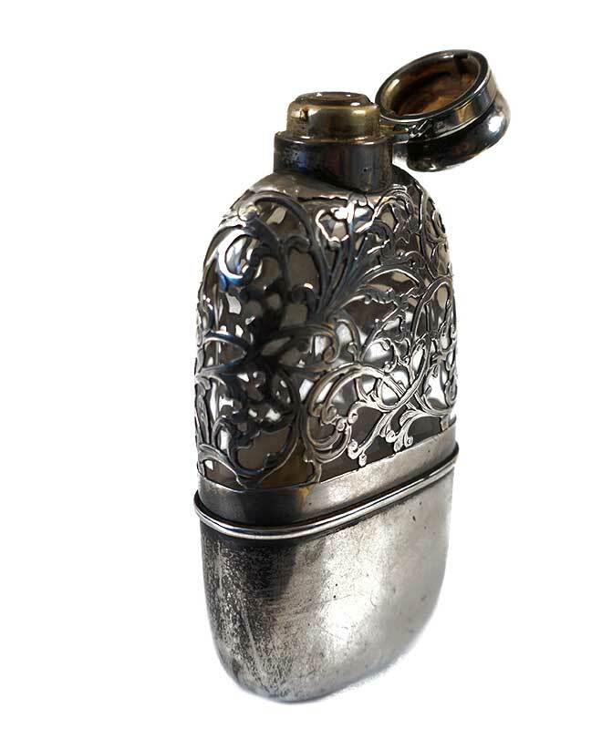 English Sterling Silver Flask