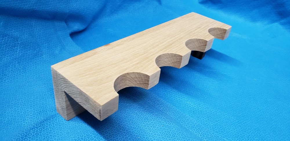 4 gun wood closet gun rack - solid oak construction