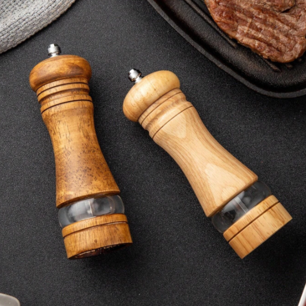 Pepper Grinder Wooden Manual Grinder Mill Solid Ceramic Grinding Kitchen Tools