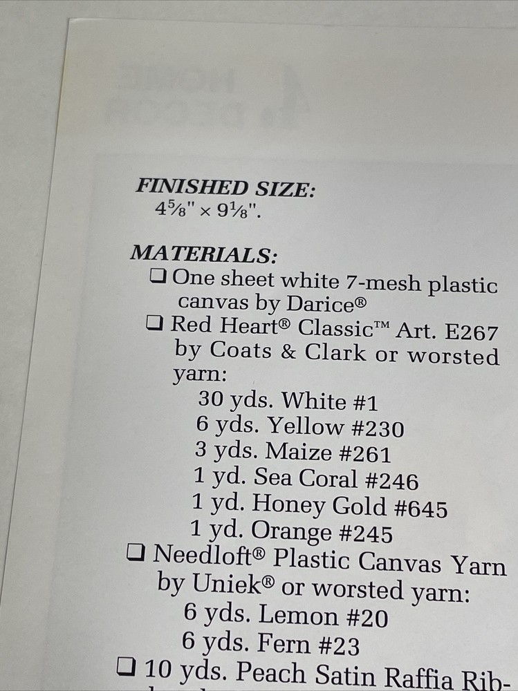 Spring Bouquet Hanger Annie's Plastic Canvas Pattern