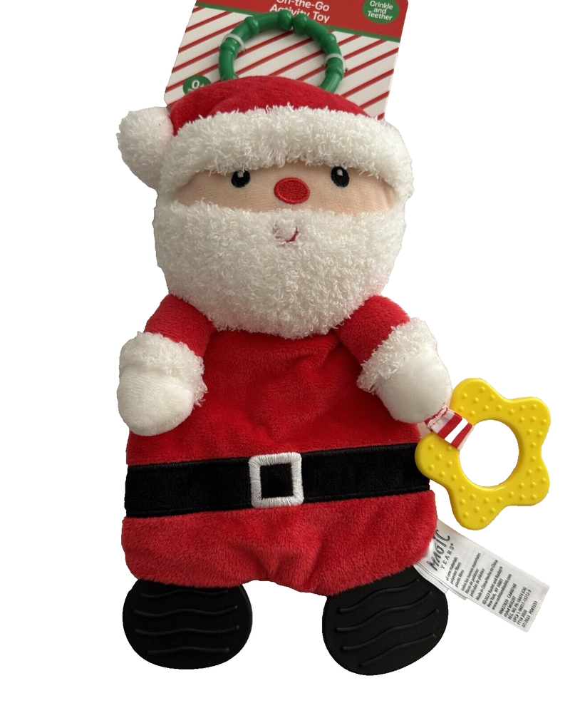 Santa Activity Toy with Crinkle, Rattle & Teether - Christmas