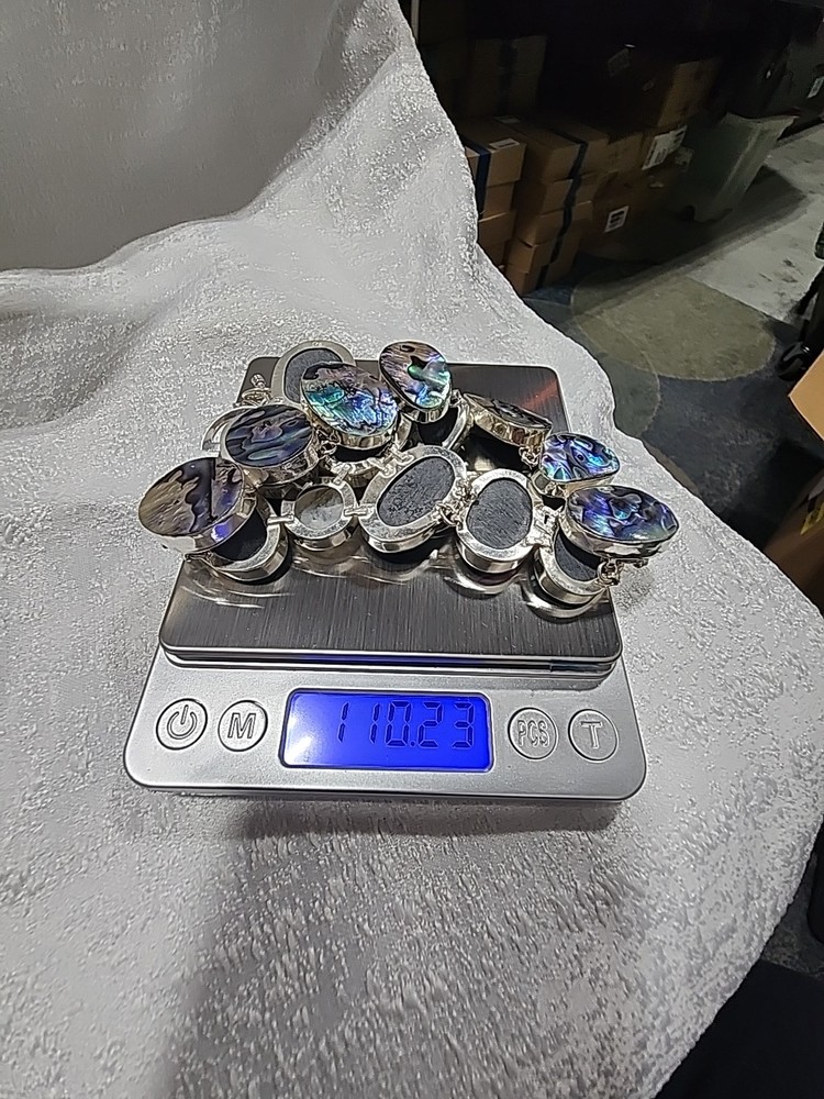 sterling silver abalone shell 24 necklace