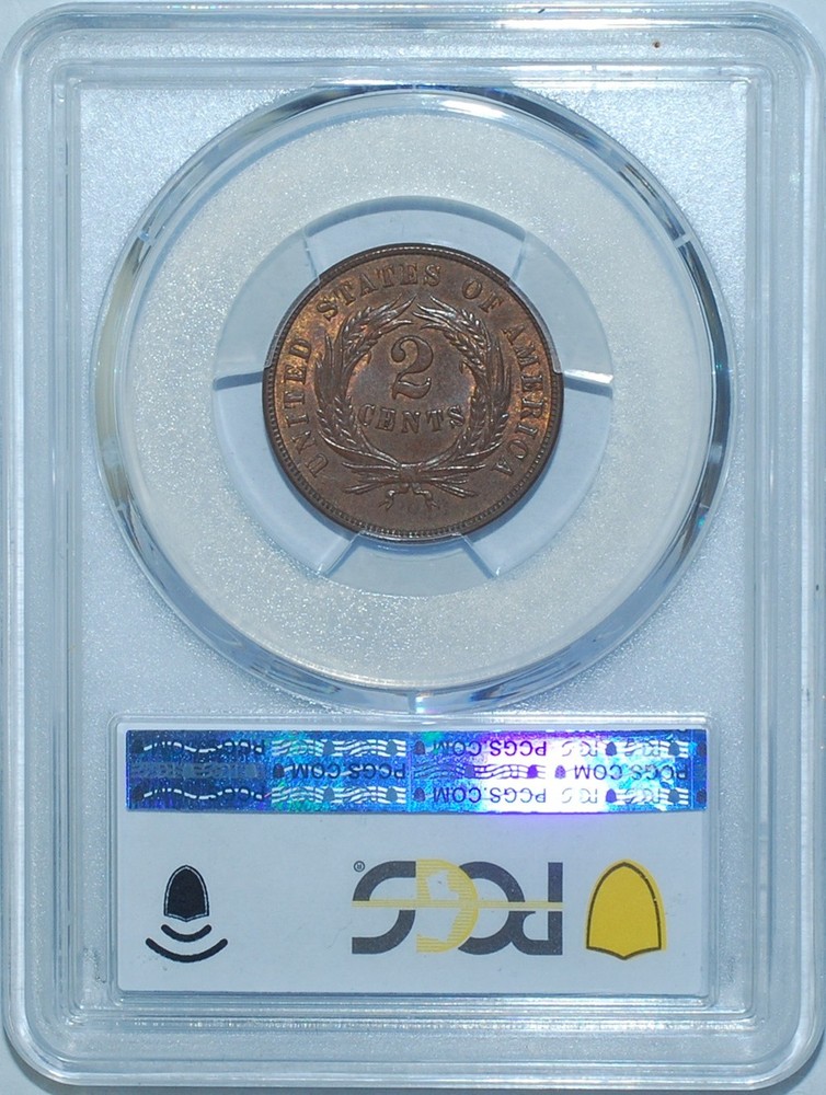 1869 PCGS MS64BN Brown 2 Cent Piece 2C