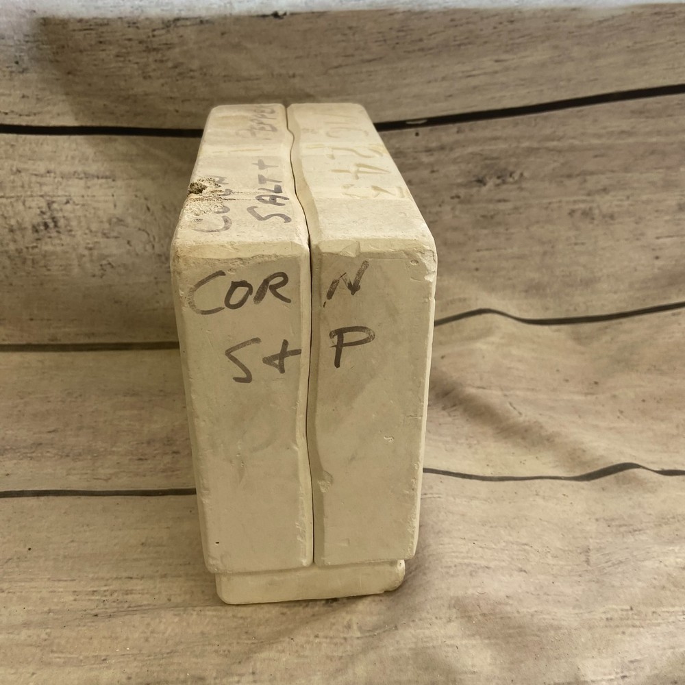 Unbranded Ceramic Casting Mold Two Corn Salt And Pepper #MC-245