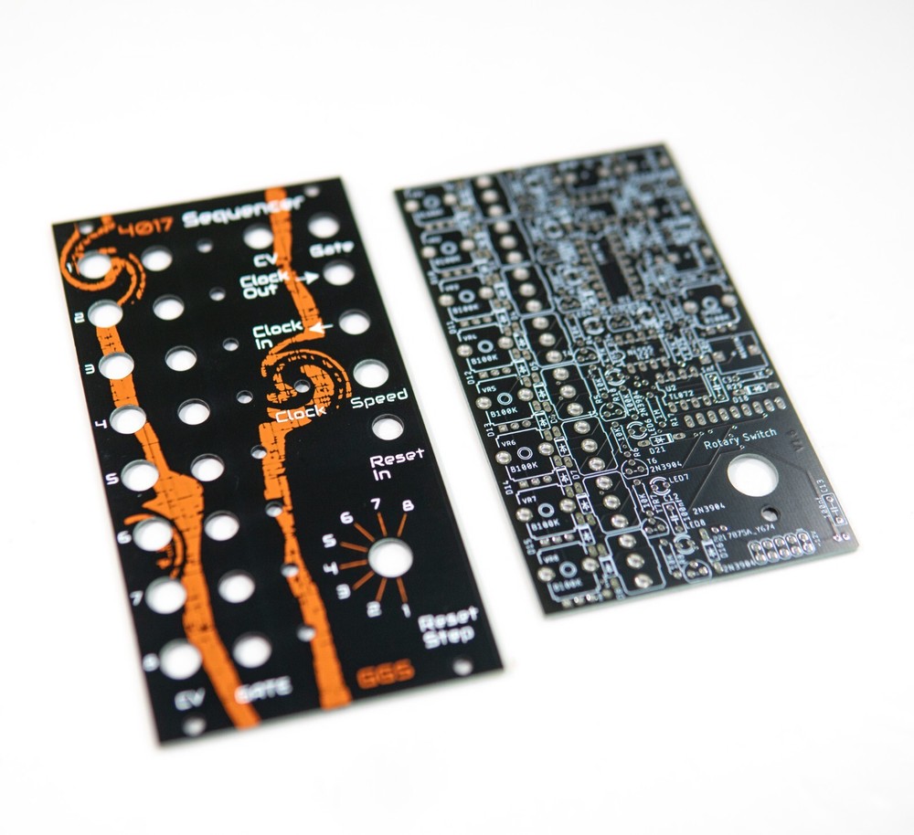 4017 Step Sequencer / Eurorack Synth / PCB & Front Panel / DIY CV/Gate Sequencer