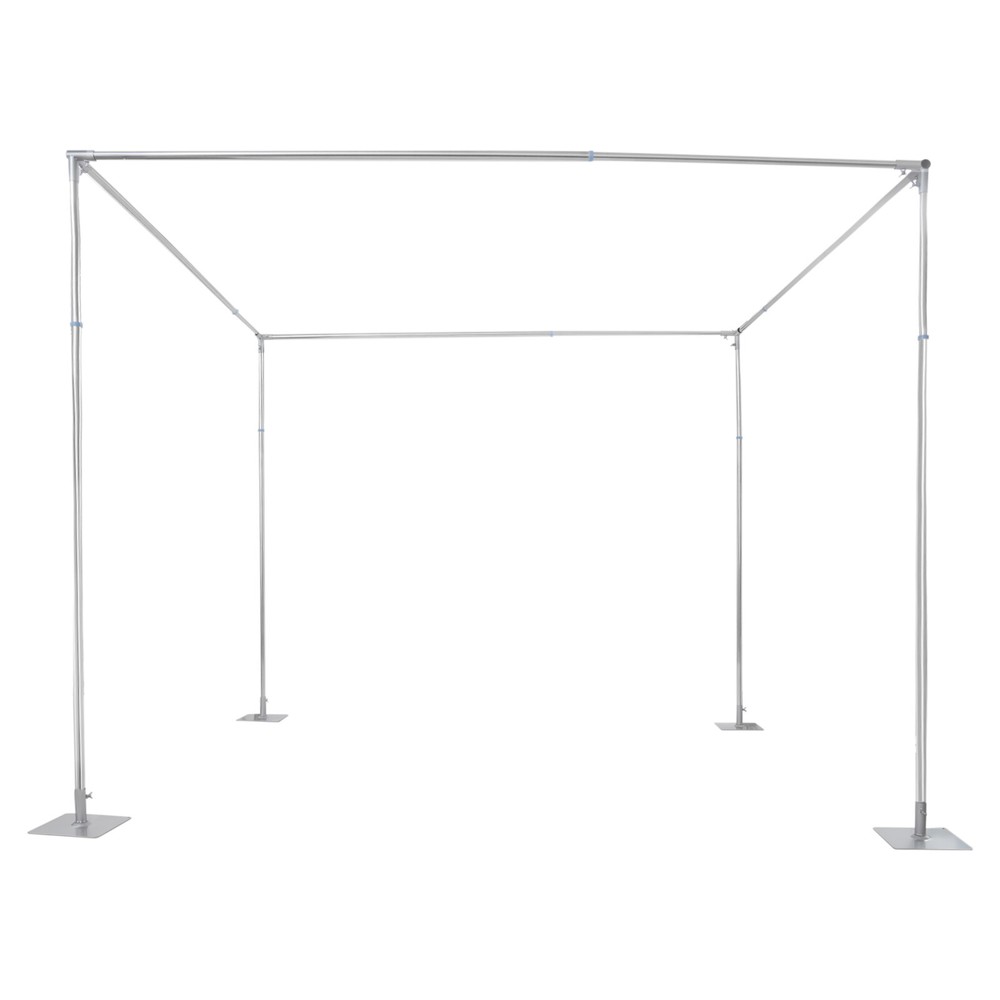 10FT Adjustable 4 Post Height Canopy Mandap Hardware Kit Wedding Party Stand