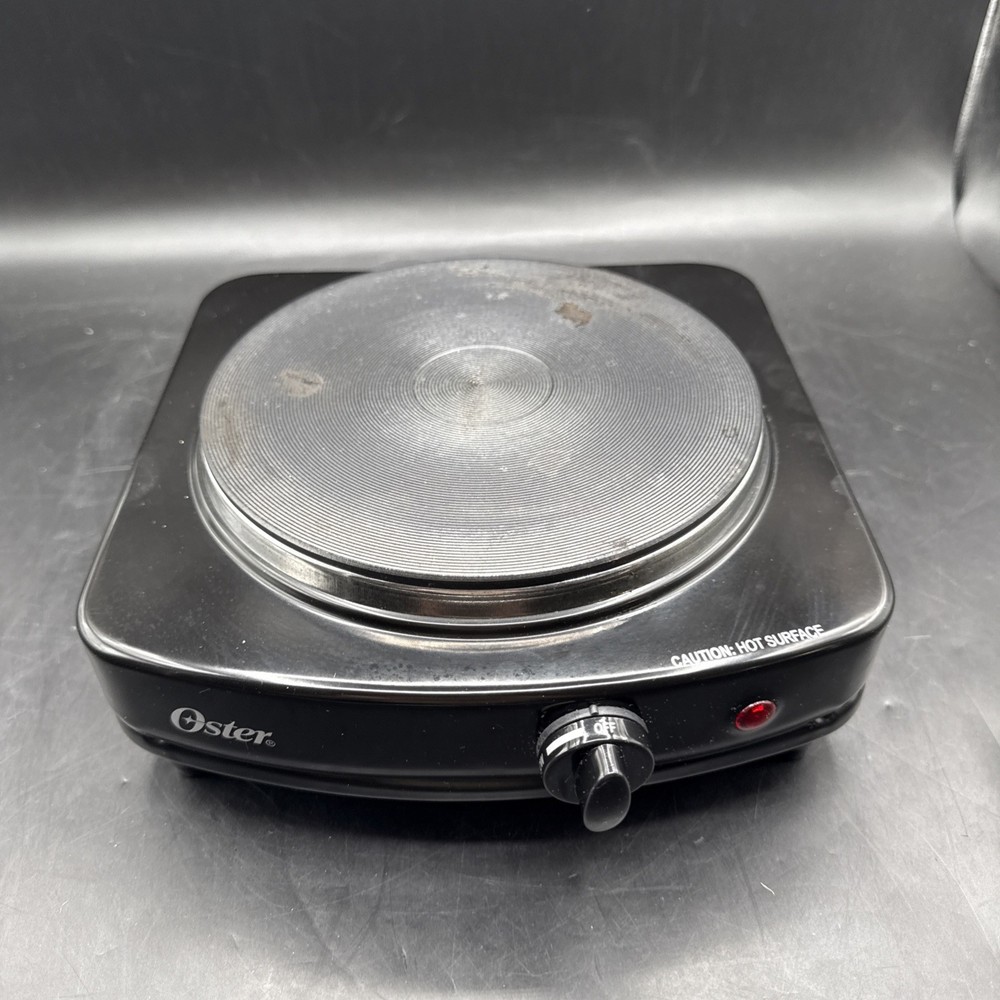 Oster Solid Single Burner CKSTSB100-B Adjustable Temperature Solid Disk Black