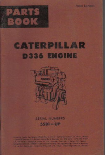 Caterpillar D336 Engine Parts Manual