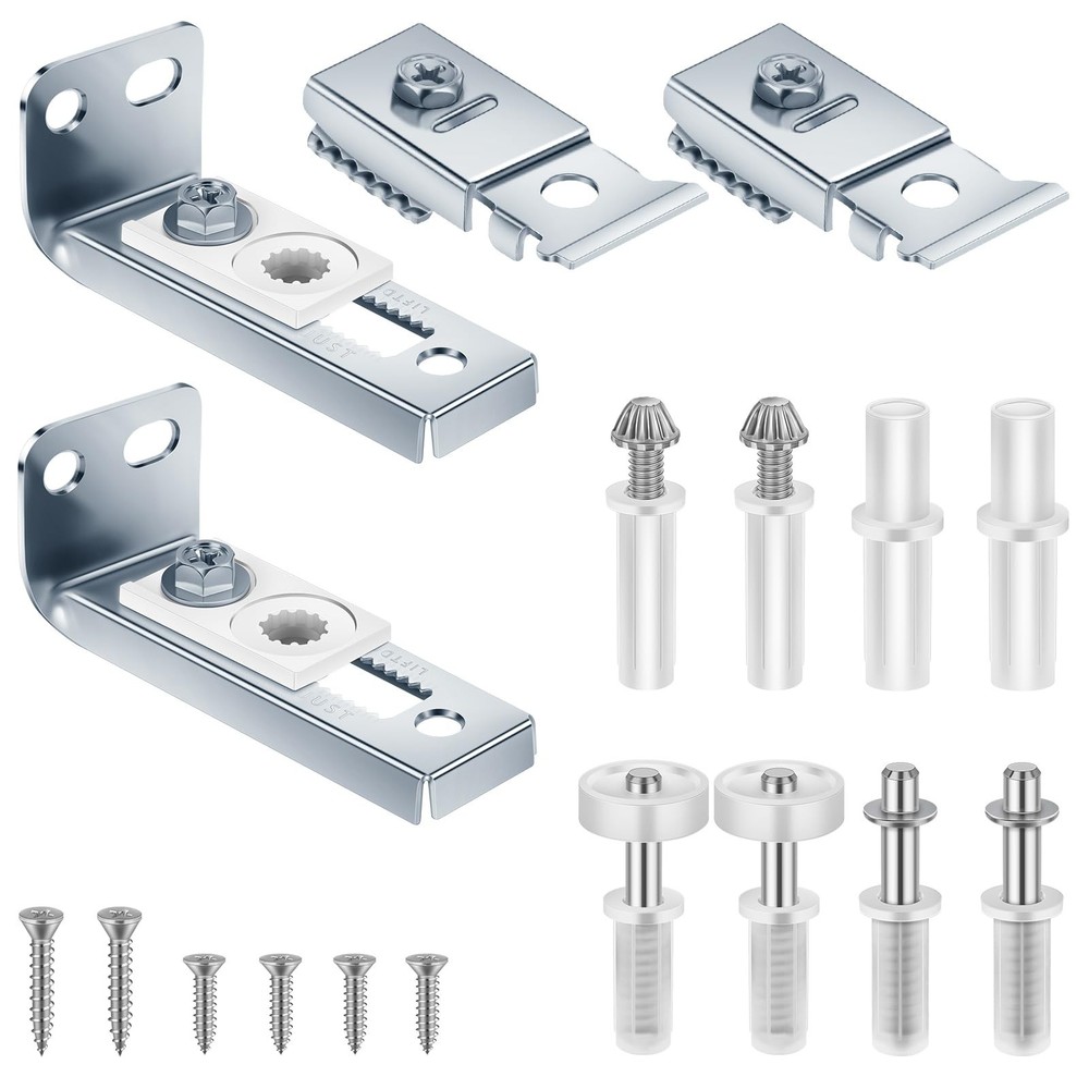 2 Pack Bifold Door Hardware Replacement Kit Top Bottom Bracket Pivot Guide Wheel