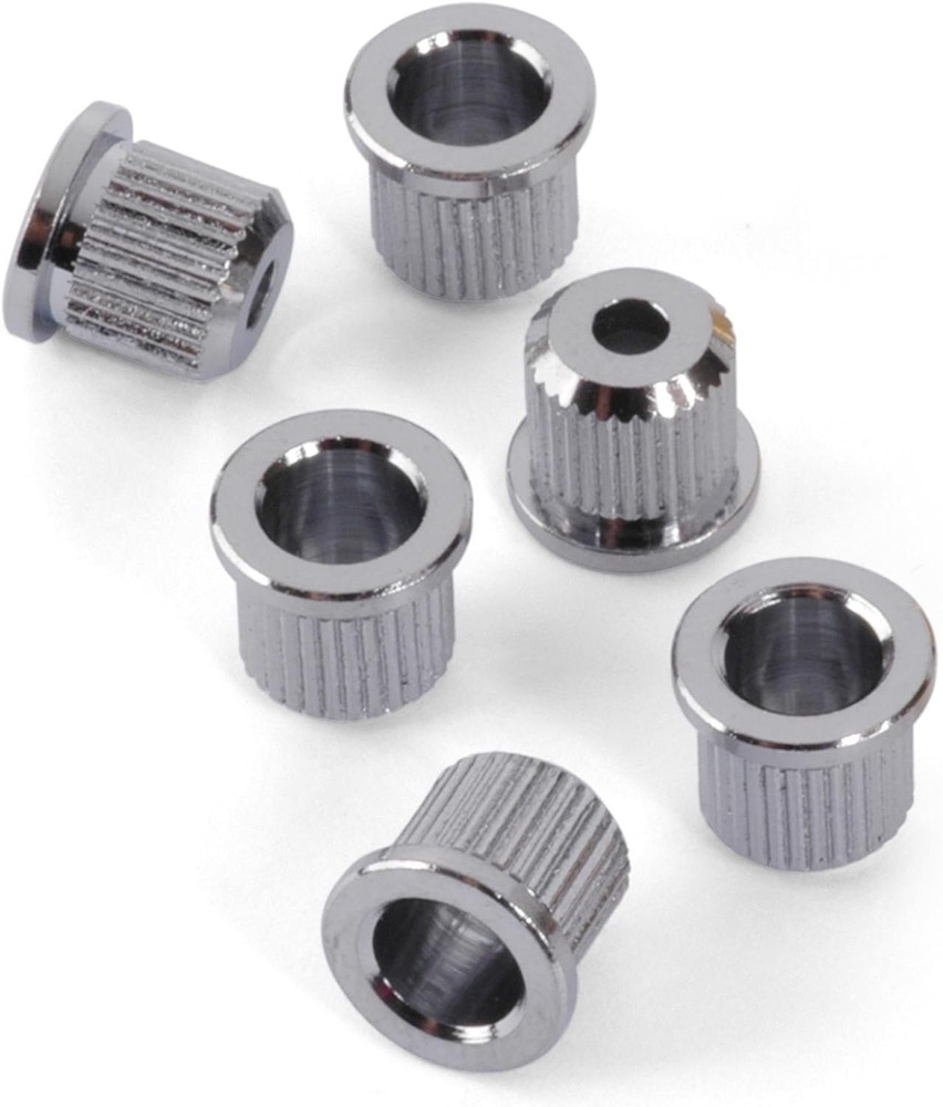 Golden Age Guitar String Ferrules, Chrome, Set of 6
