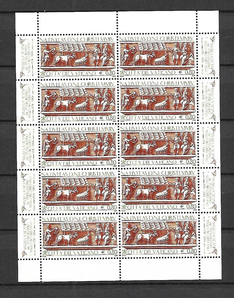 (FS405) Vatican 2004 Christmas Full Sheets MNH