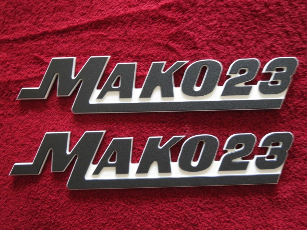 Mako Boat Emblems / Badges (Small) 2-3/8" High