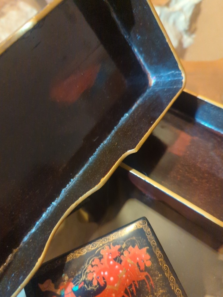 Lacquer boxes Excellent Condition 2 Of Them Signed