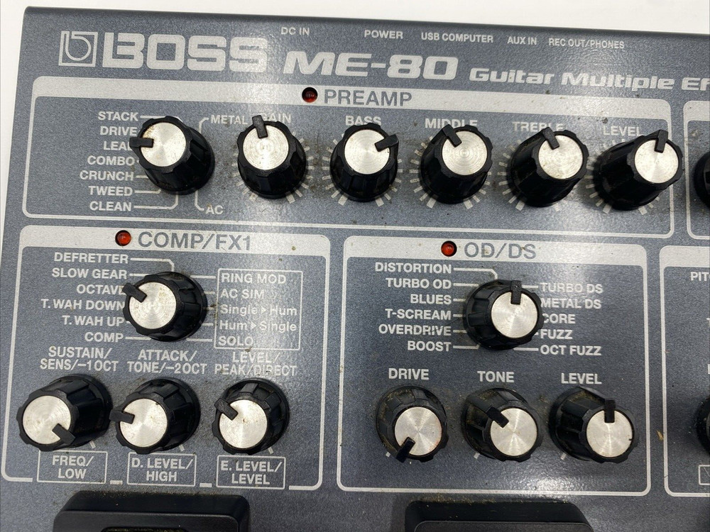 BOSS ME-80 Guitar Multiple Effects Pedal Board - Tested