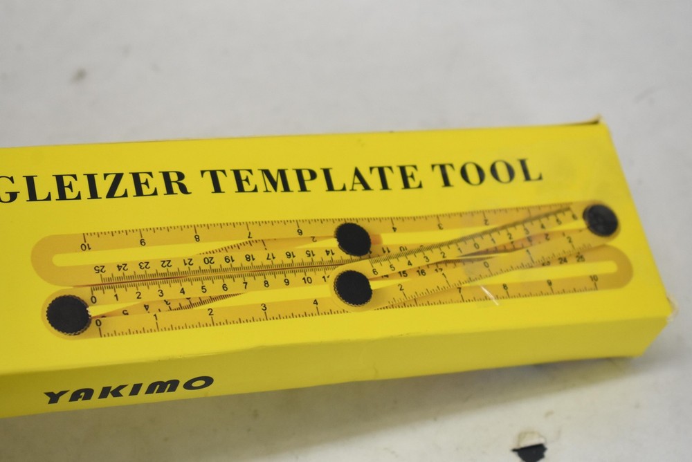 Yakimo Angleizer Template Multi Angle Measuring Ruler Tool W Level Case Yellow