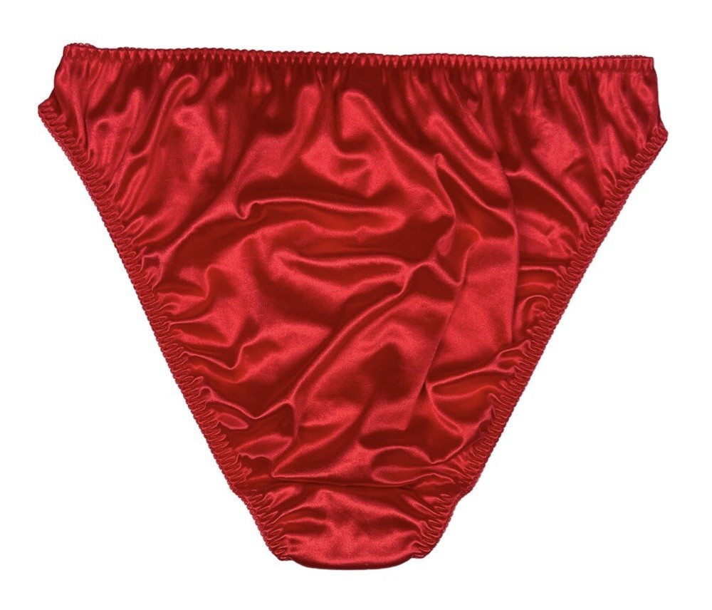 Retro Satin Panty Red M