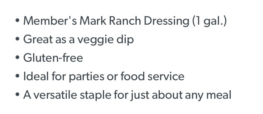 3 Pack - Member's Mark Ranch Dressing (1 gal.)