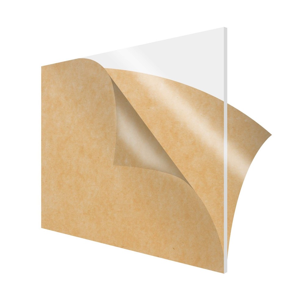 SimbaLux Acrylic Sheet Clear Cast Plexiglass 12” x 12” Square Panel