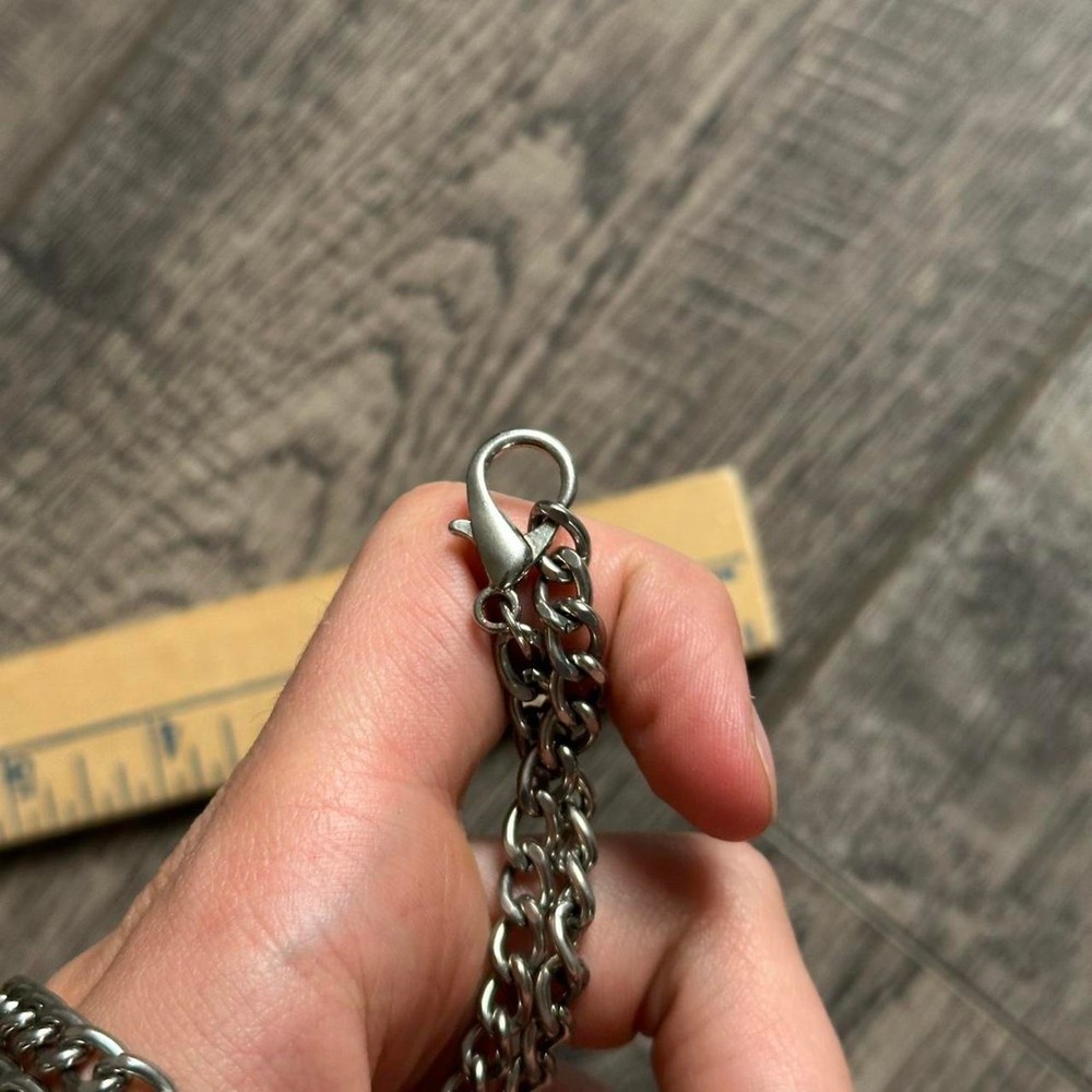 Huge Long 38” Silver Cuban Link Chain Necklace