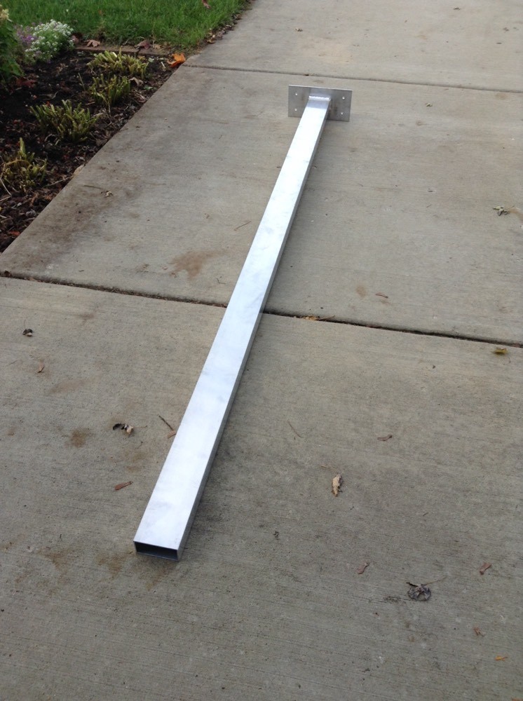 Custom Aluminum Mailbox Post 8ft