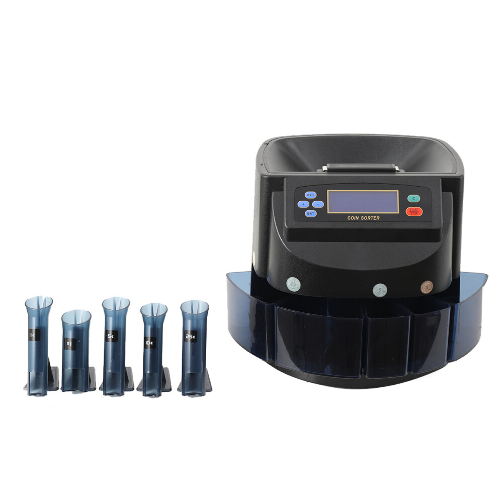 Coin Sorter Counter Digital Automatic Electronic Counting Change US