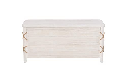 Linon Brosnan Rope Cedar Chest White