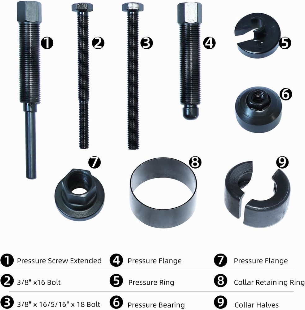 DPTOOL Power Steering Pump Pulley Puller Remove Install Tool Compatible with...