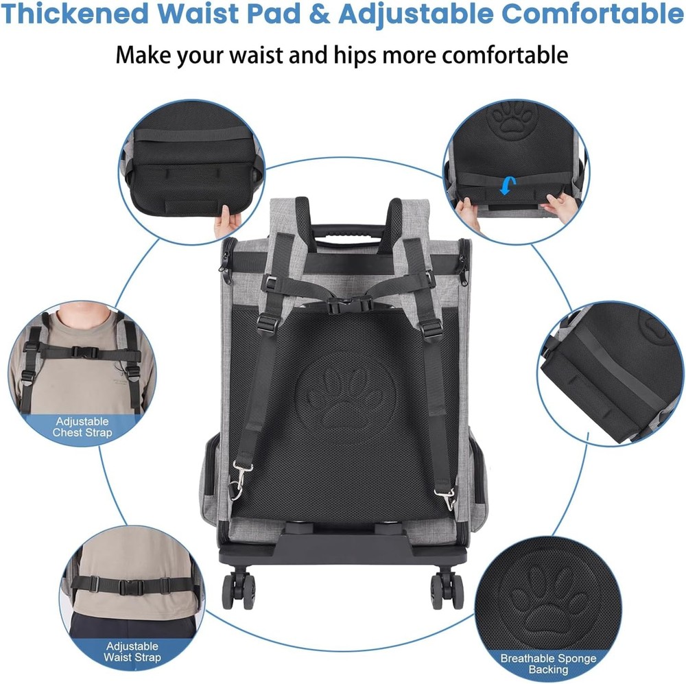 Pet Carrier Backpack Wheels