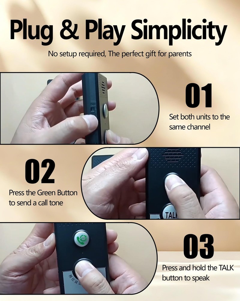 Intercoms Wireless for Home, Long Range Wireless Intercom System for Room to ...