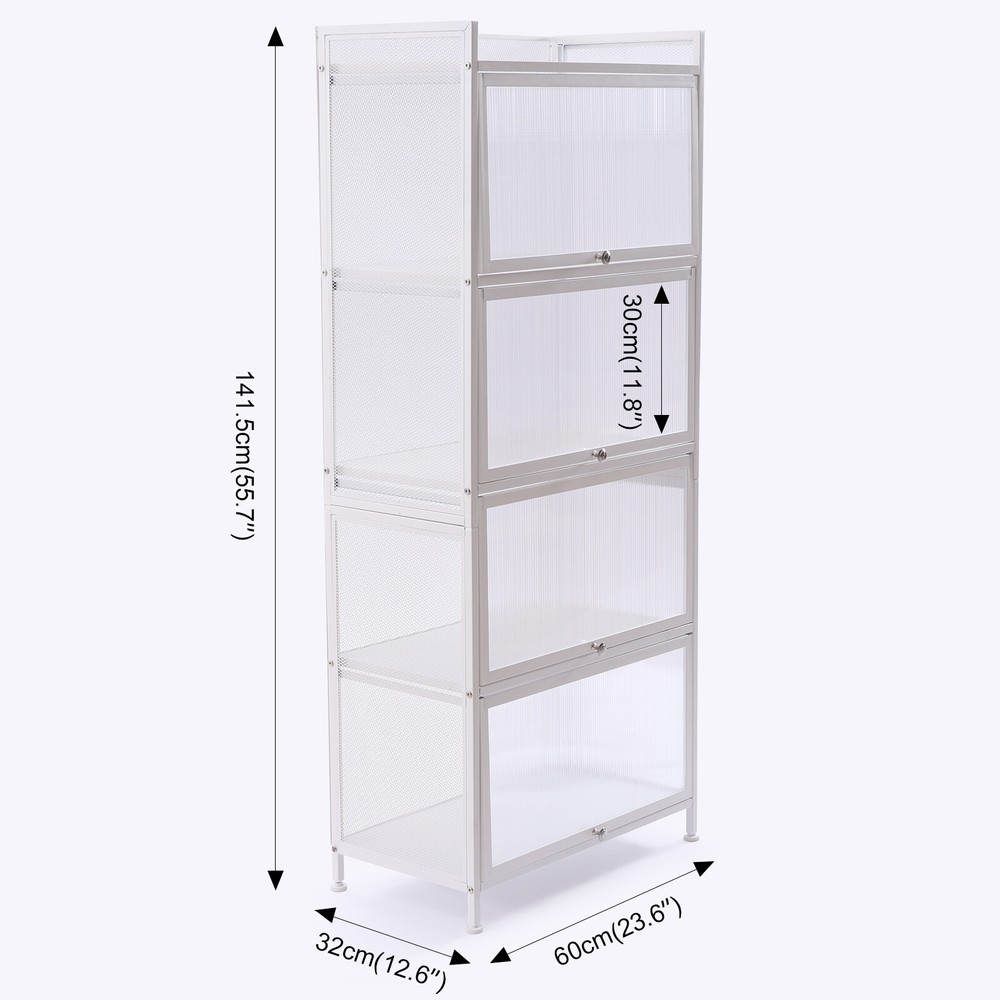 Sideboard Storage Cabinet with 4 Open Shelves for Kitchen