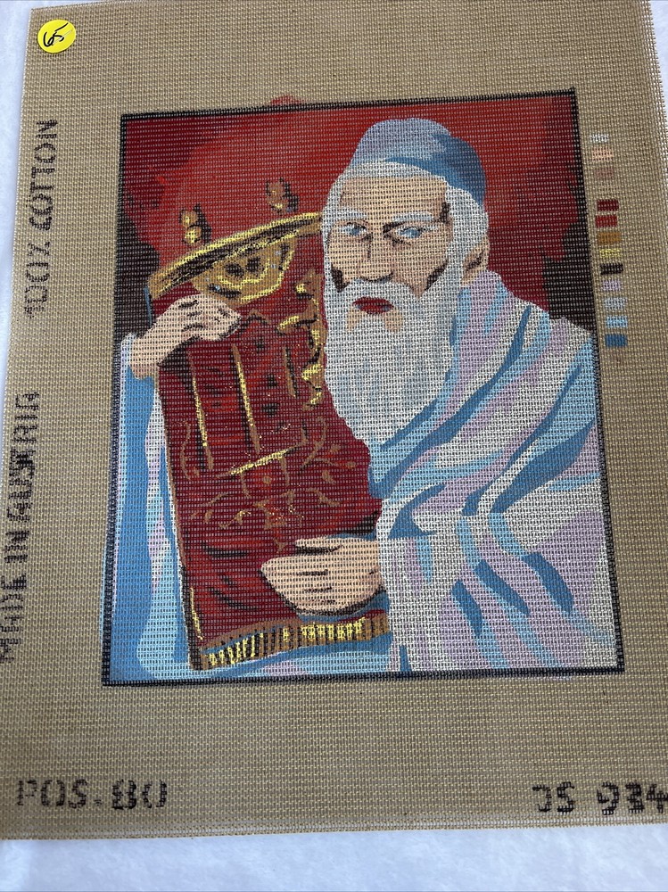 needlepoint canvas handpainted