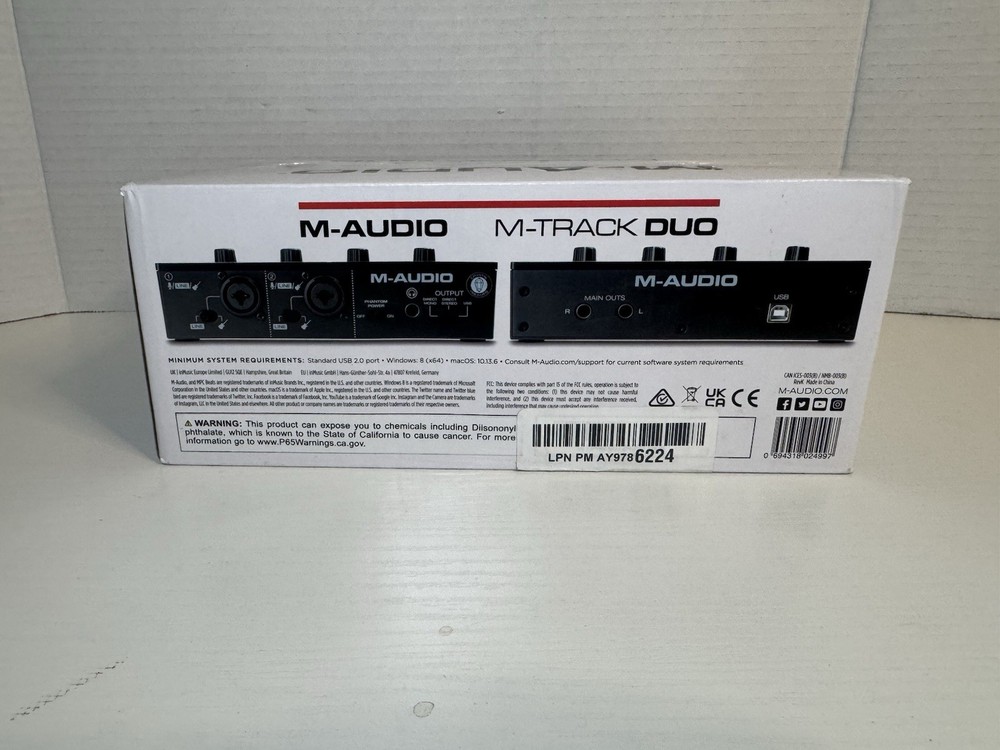 M-Audio M-Track Duo 2-Channel USB Audio Interface