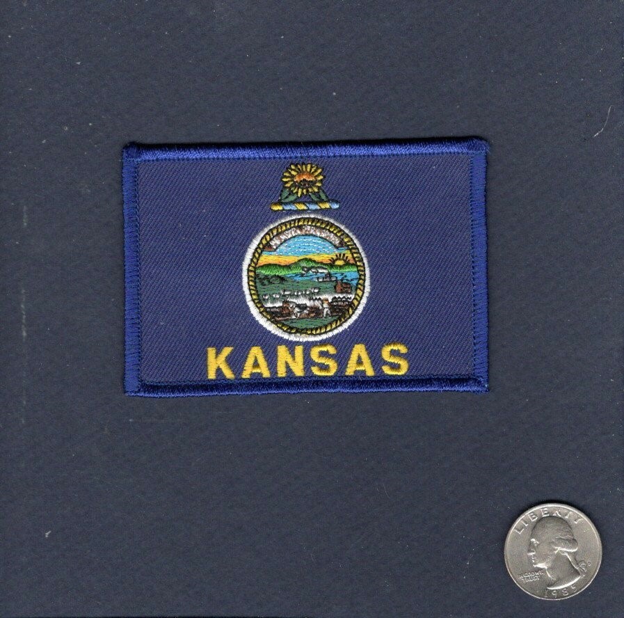 KANSAS State Flag Hat Jacket Patch