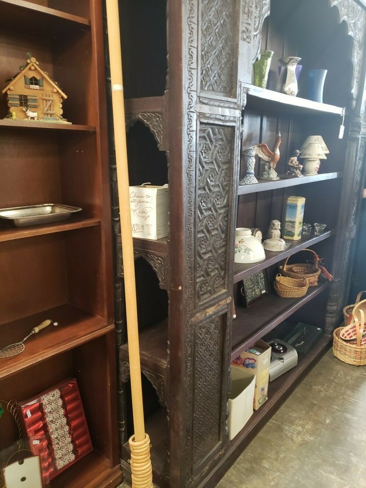  MASSIVE Indian Hand Carved Bookcase  