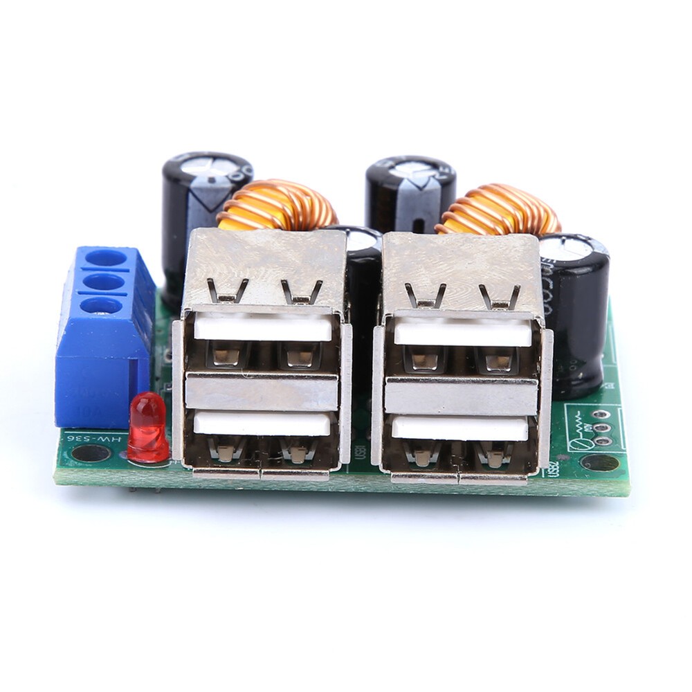 7-40V To 5V 3A 4 USB Interface Car Charger Module Step Down Board♡